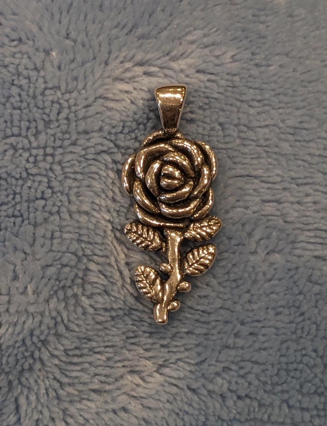 Sterling Silver Rose Flower Pendant - photo 2