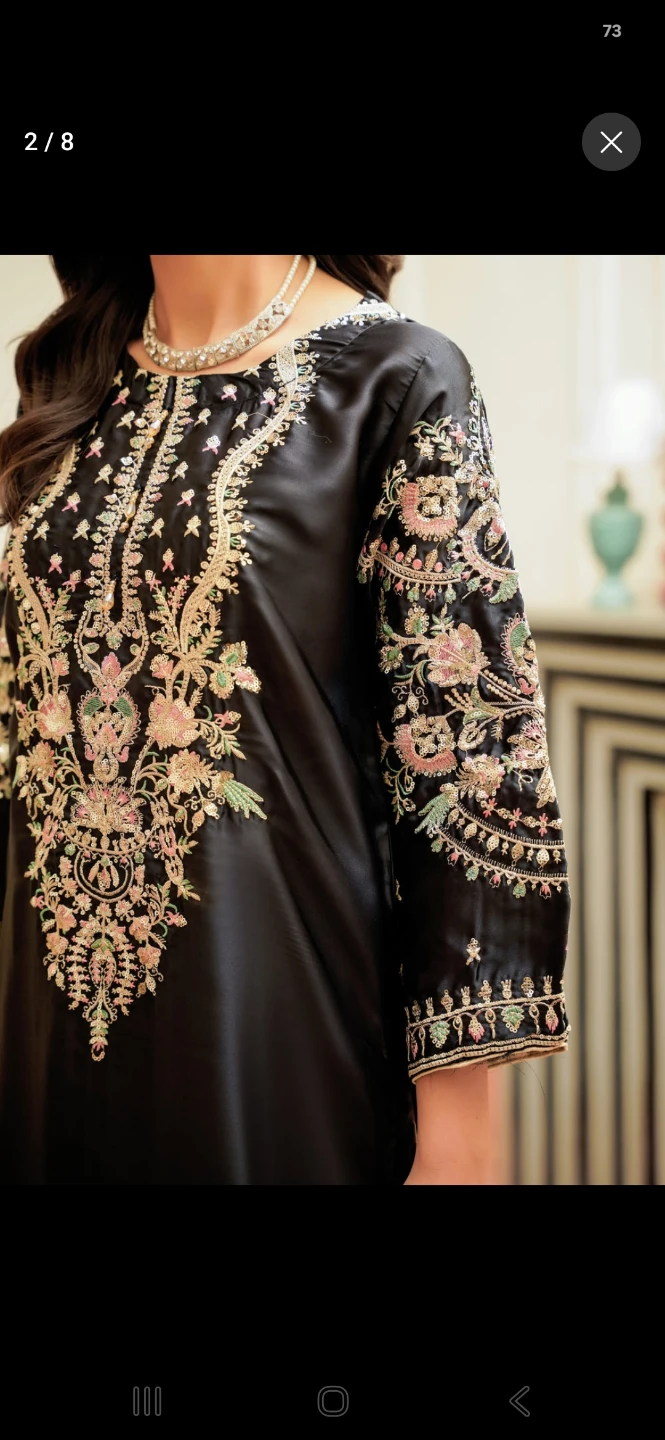 Pakistani  black colour 3 piece dress - photo 5