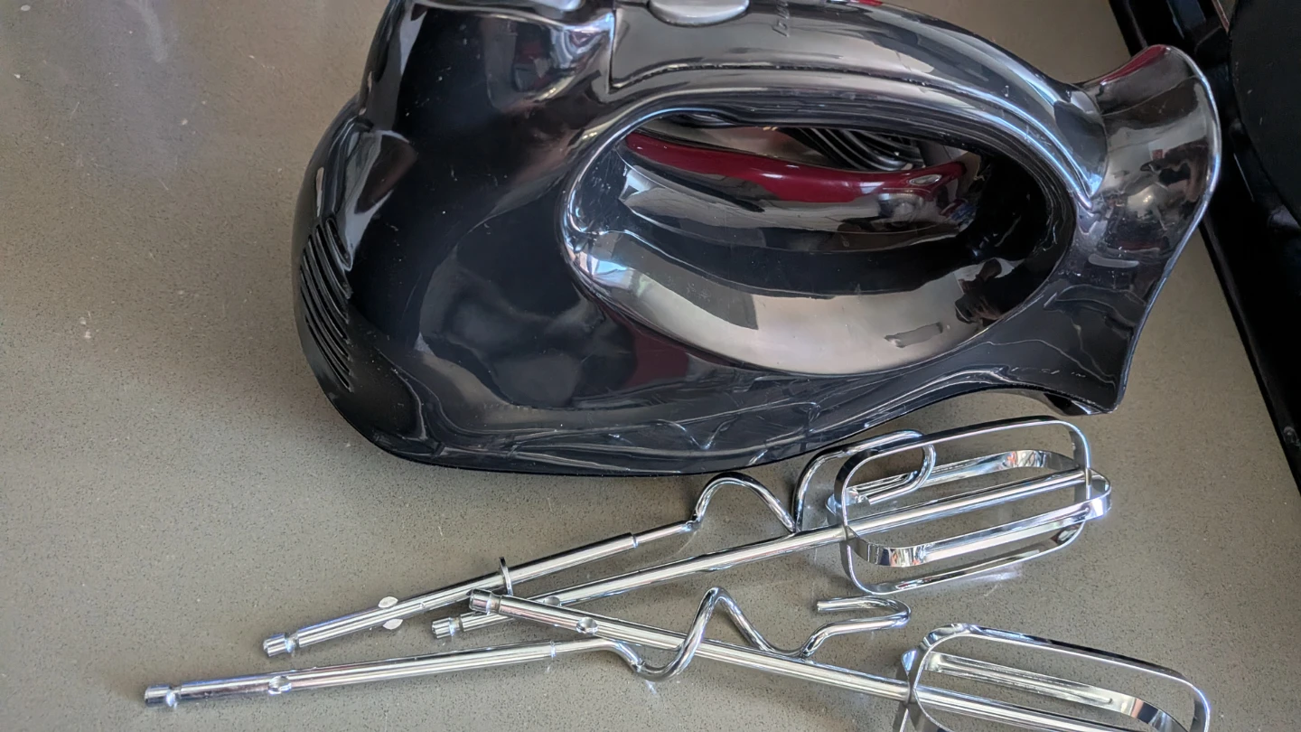 Black Handheld Mixer with Beaters