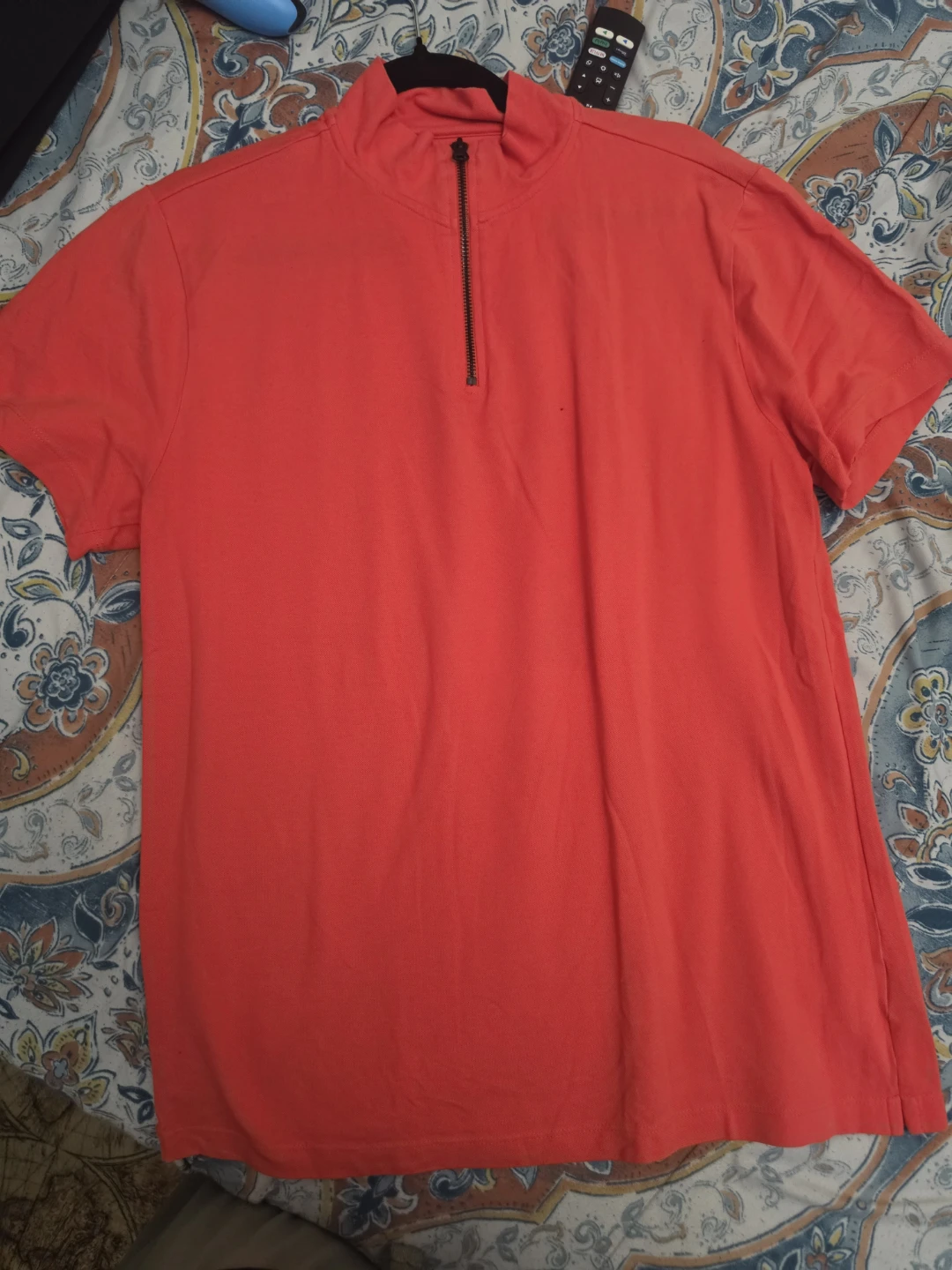 Kenneth Cole Reaction Zip Polo Shirt - Red - Size M