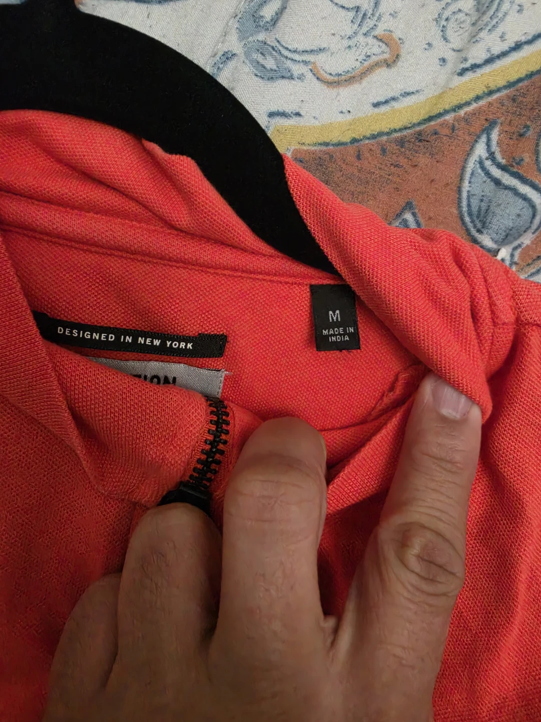Kenneth Cole Reaction Zip Polo Shirt - Red - Size M - photo 3