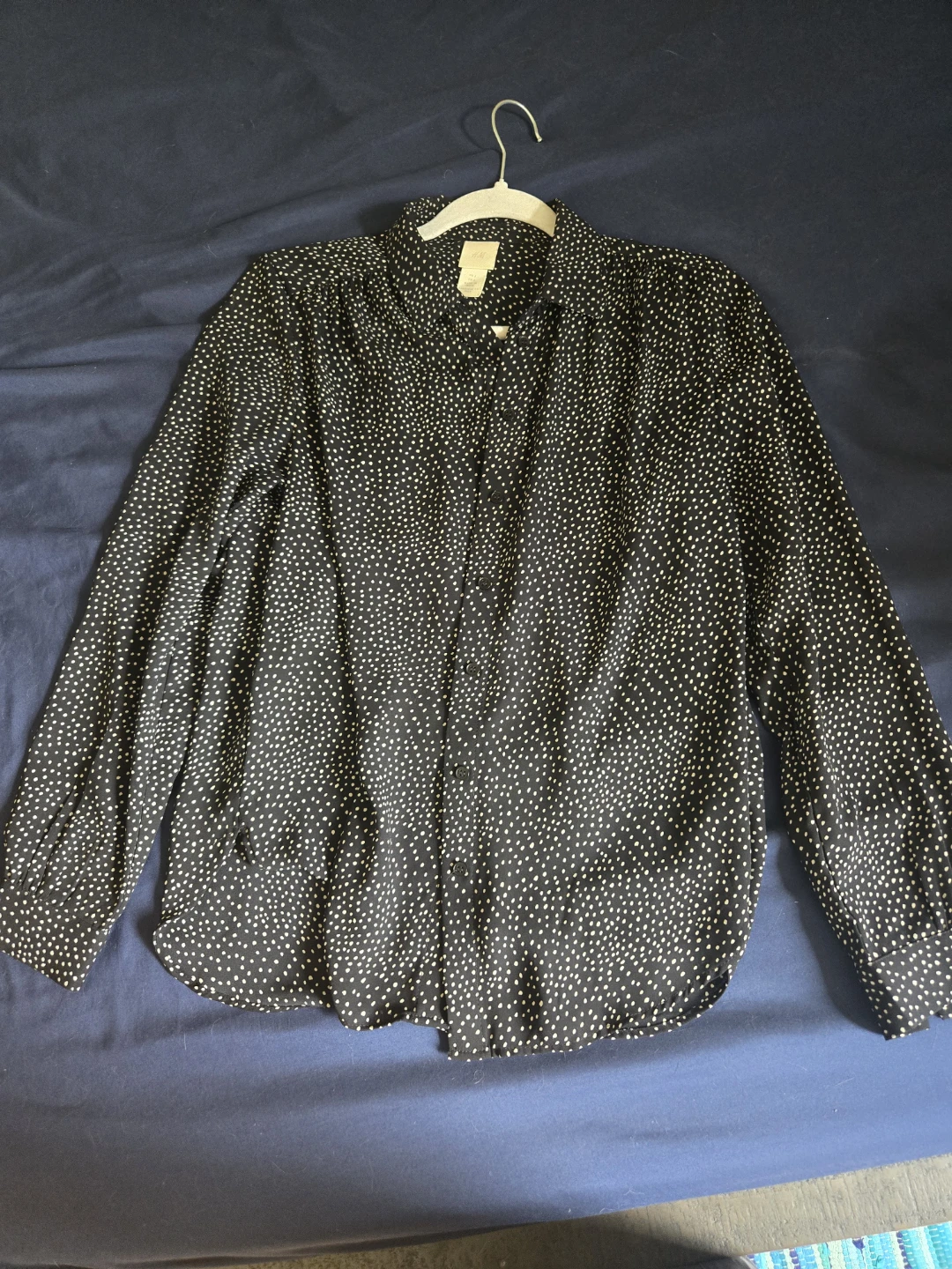 H&M Black and White Polka Dot Blouse - Size US 2 - photo 3