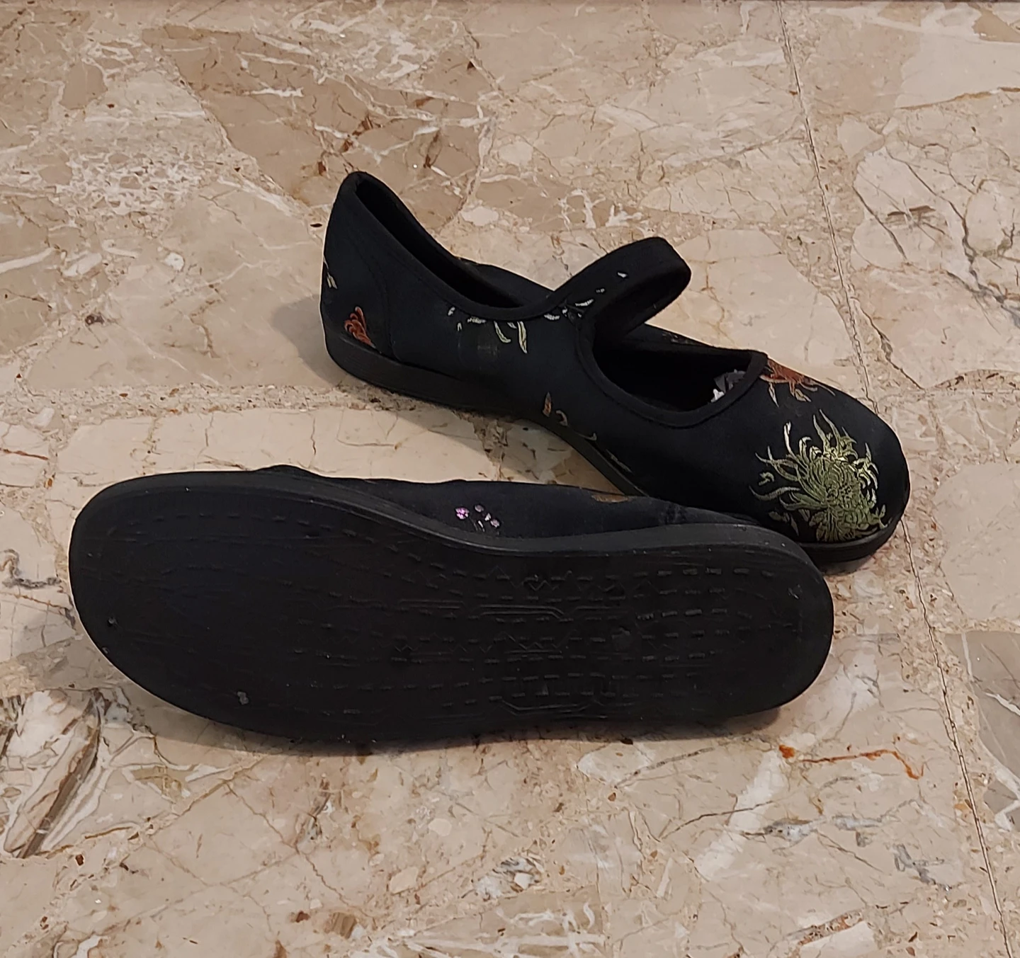 Black Embroidered Mary Jane Flats size 36 - photo 4