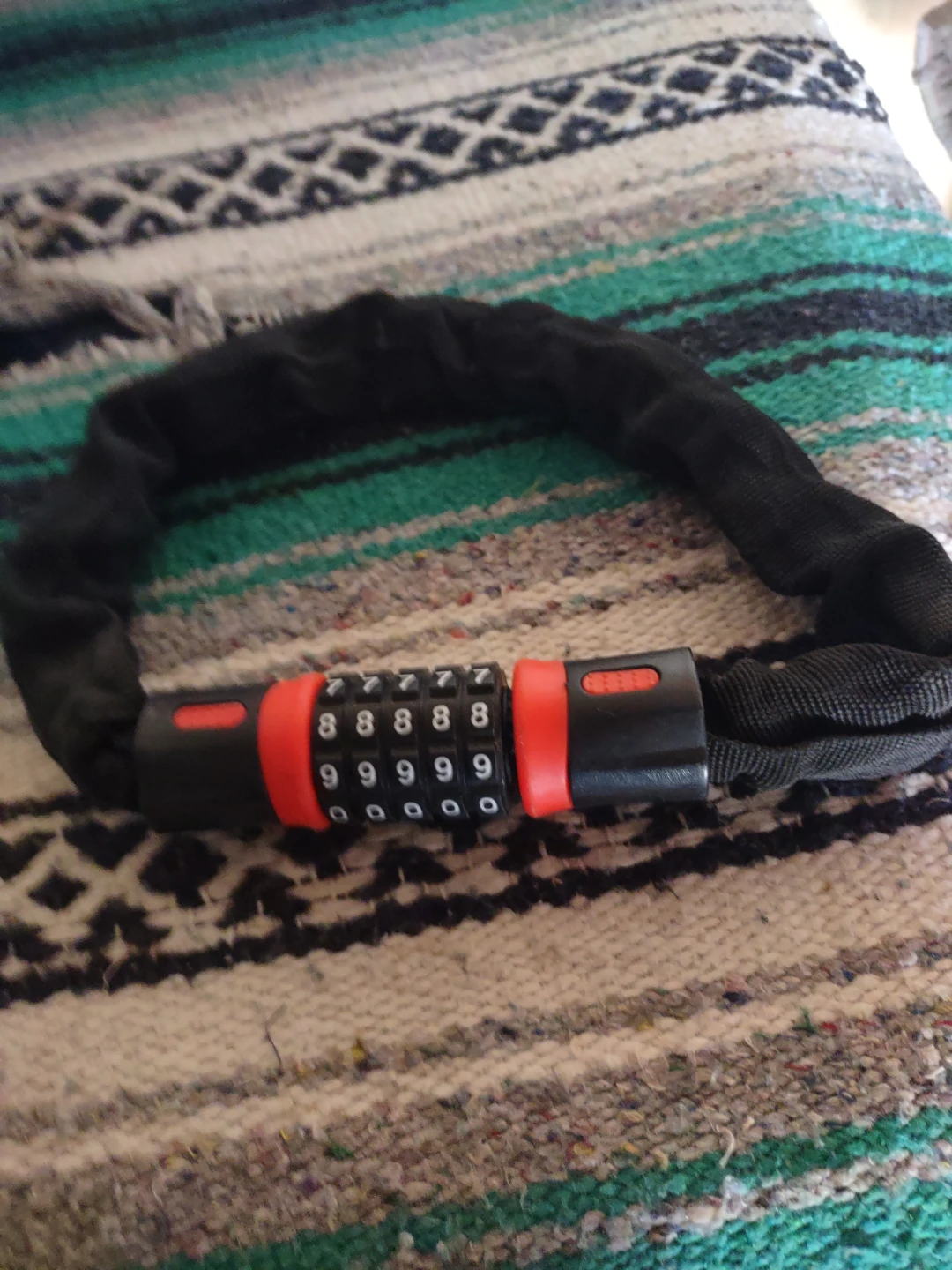 Black Combination Chain Lock - photo 2