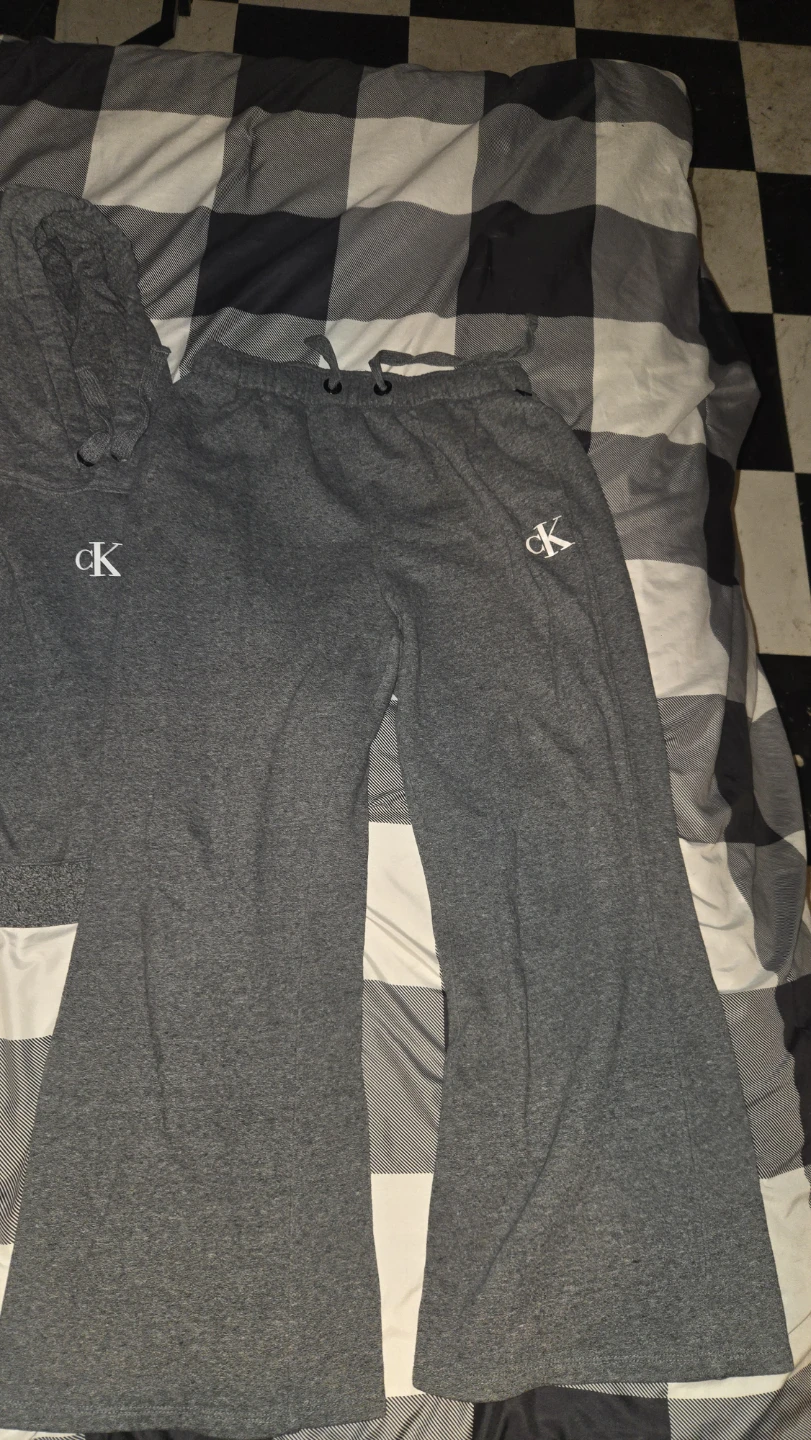 Calvin Klein Jeans Grey Hoodie and Sweatpants Set