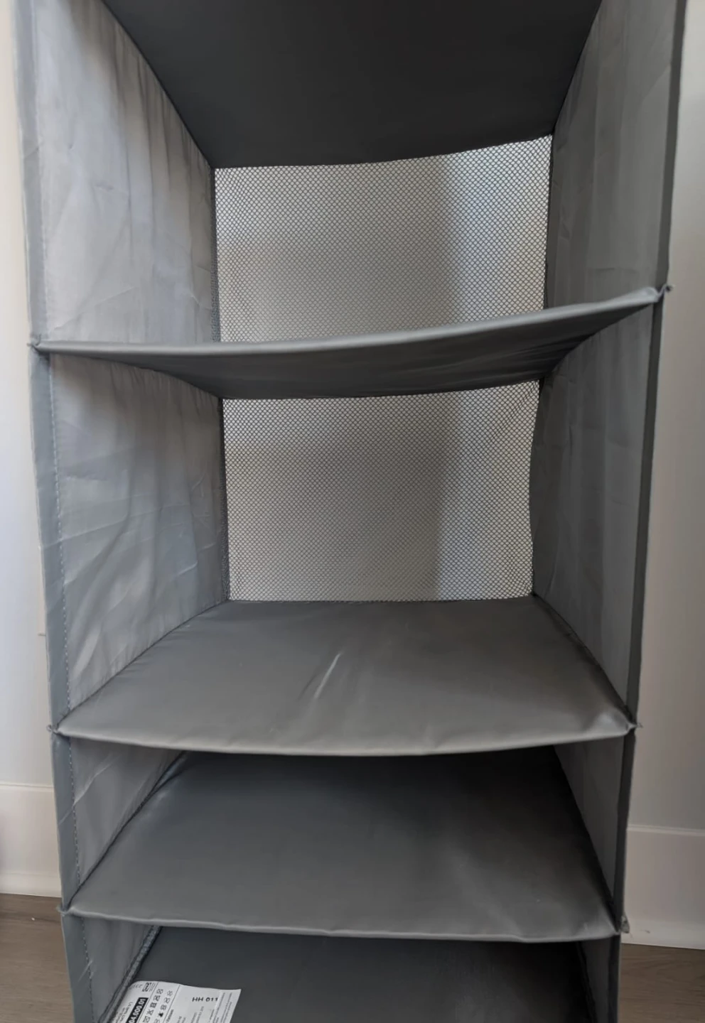 Two Grey 6-Shelf Hanging Closets