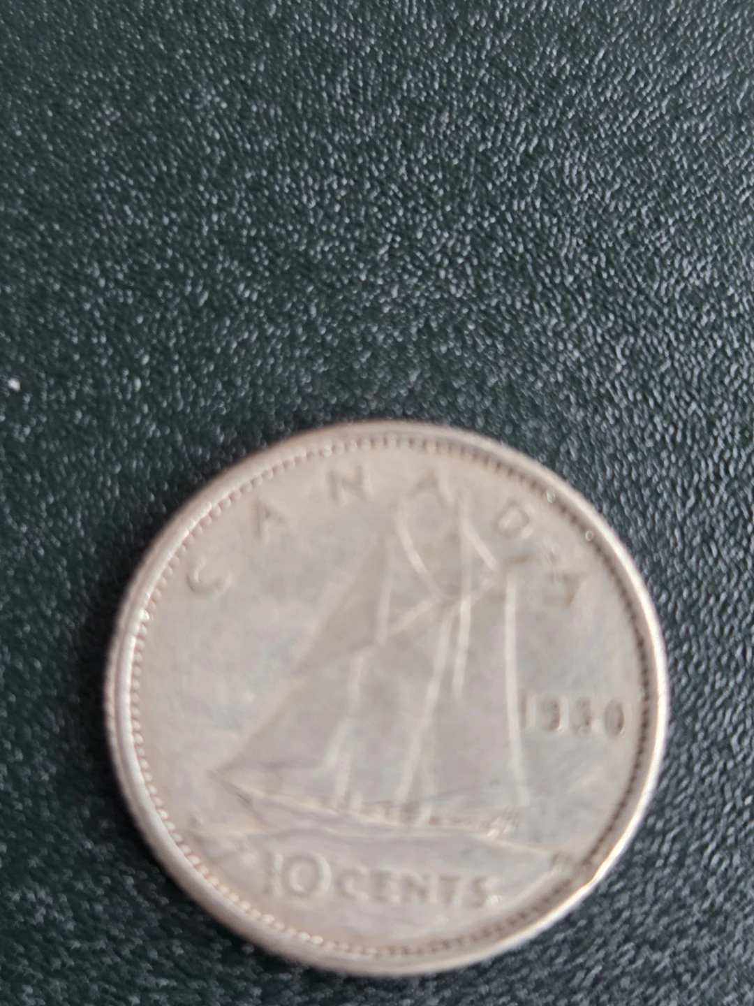 1950 Canadian 10 Cent Coin Silver - photo 2