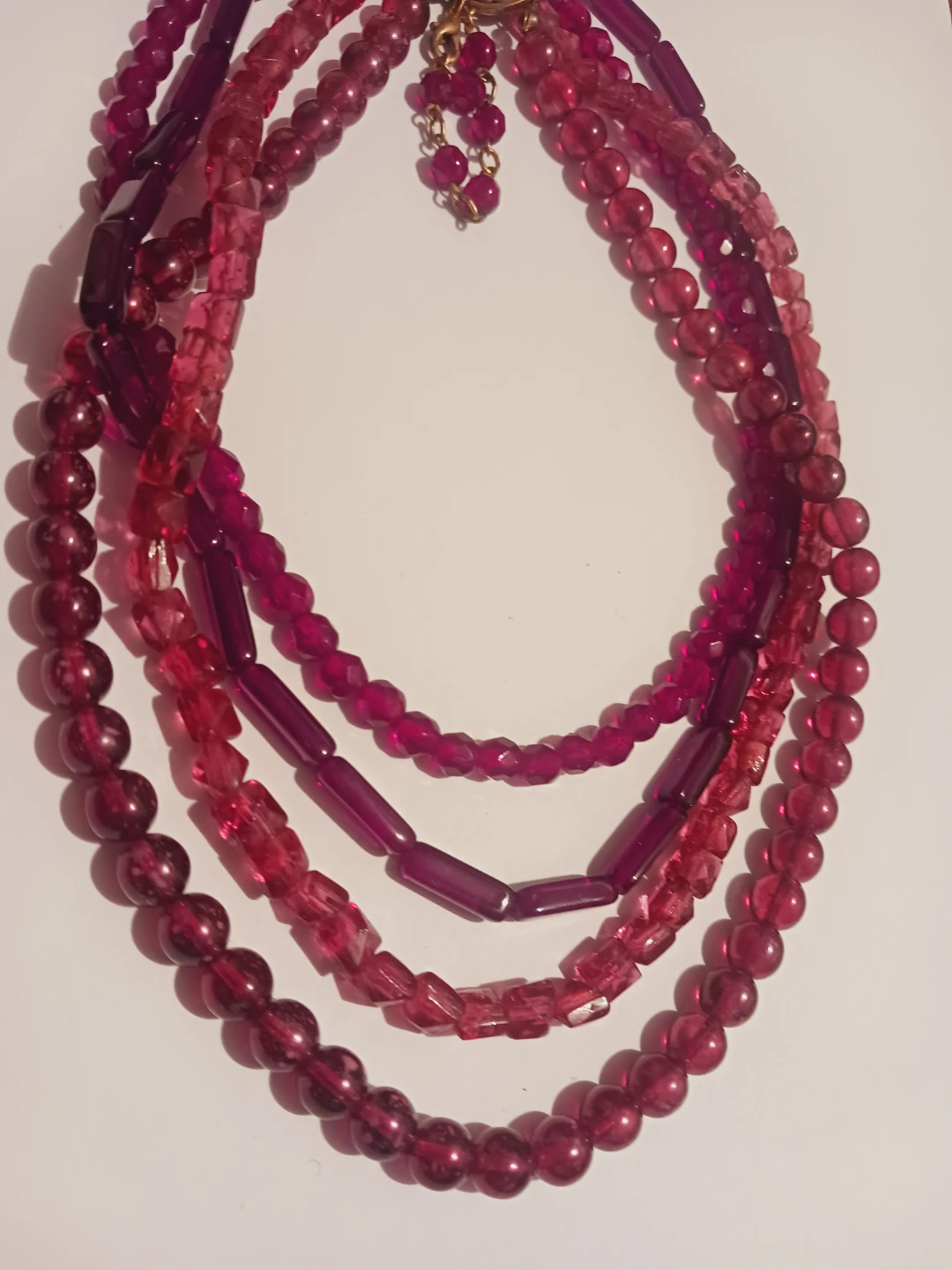 Gorgeous Vintage Czechoslovakian Bohemian Multi-strand Necklace