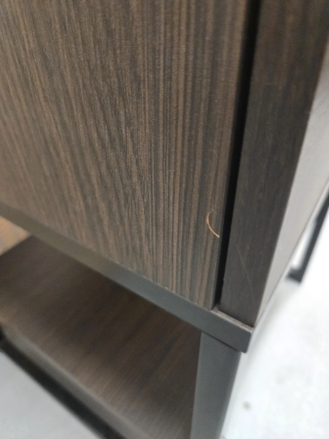 IKEA TRYSIL Nightstand Bedside Table - Dark Brown & Black Metal - photo 5