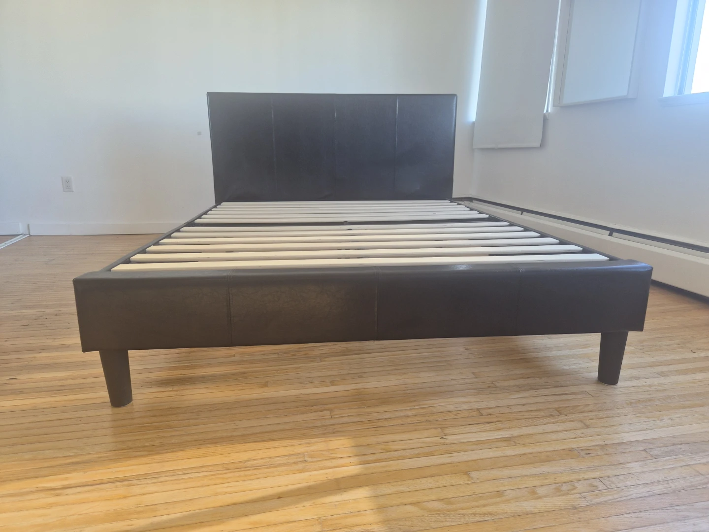 Dark Brown Faux Leather Bed Frame - photo 3