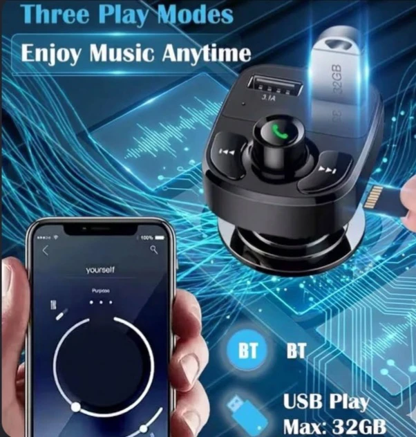 Car Bluetooth FM Transmitter with Dual USB Ports - photo 3