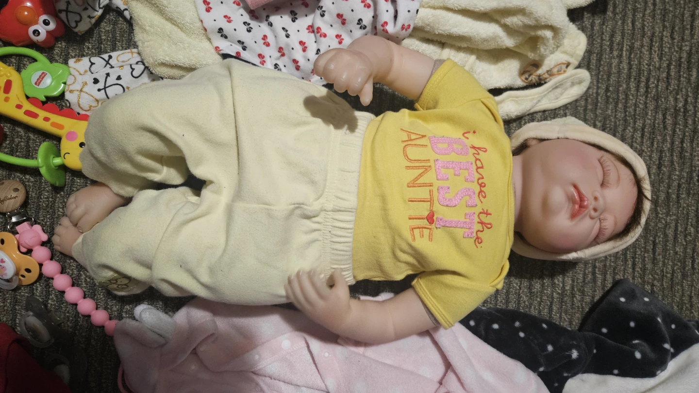 Reborn Baby Doll and Clothing Bundle