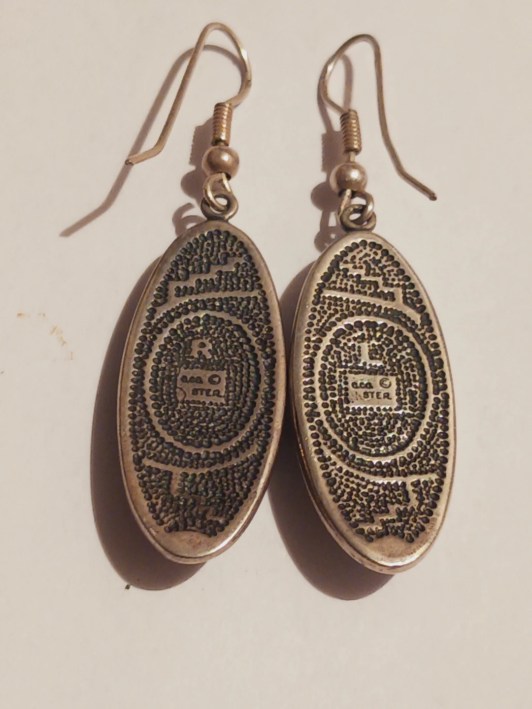 Native American Sterling Silver 925 Turquoise Dangle Earrings - photo 3