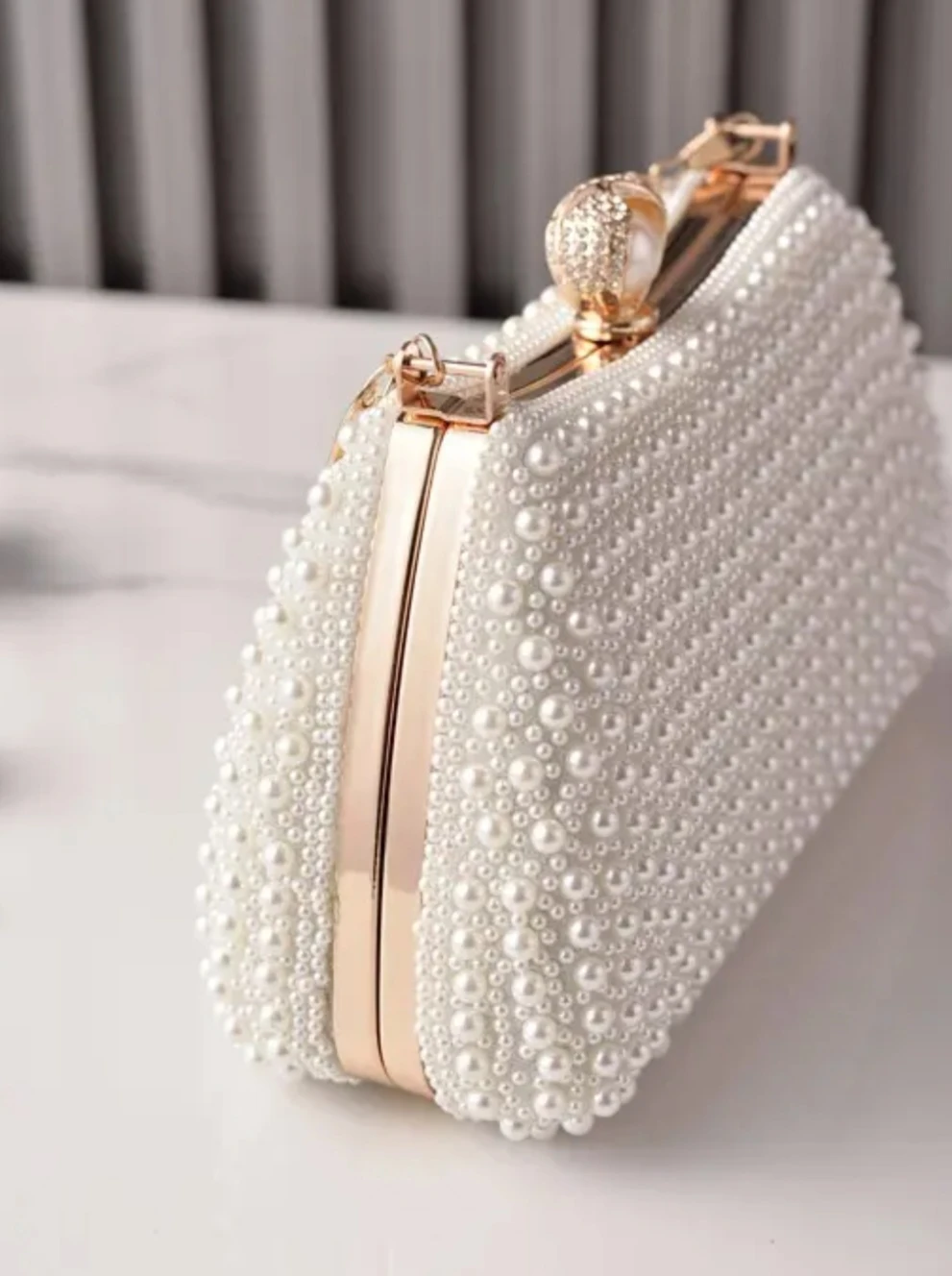 Pearl Beaded Clutch Handbag - photo 4
