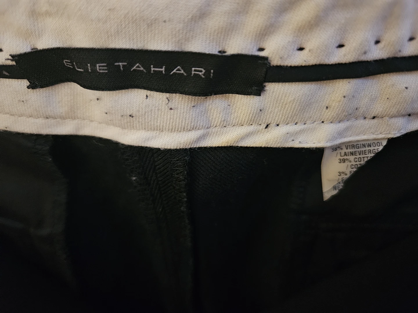 Elie Tahari Black Wool Blend Dress Pants size 12 - photo 4