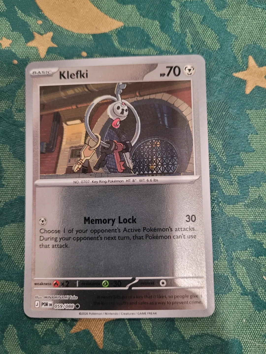 Reverse Holo Pokémon Trading Card - Klefki ⚽️