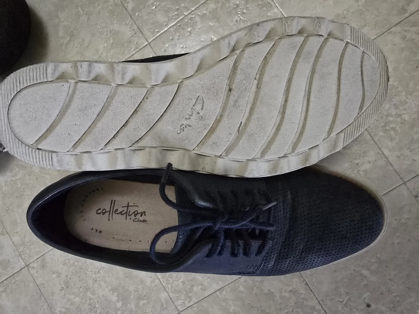 Clarks Collection Navy Suede Perforated Shoes - photo 4