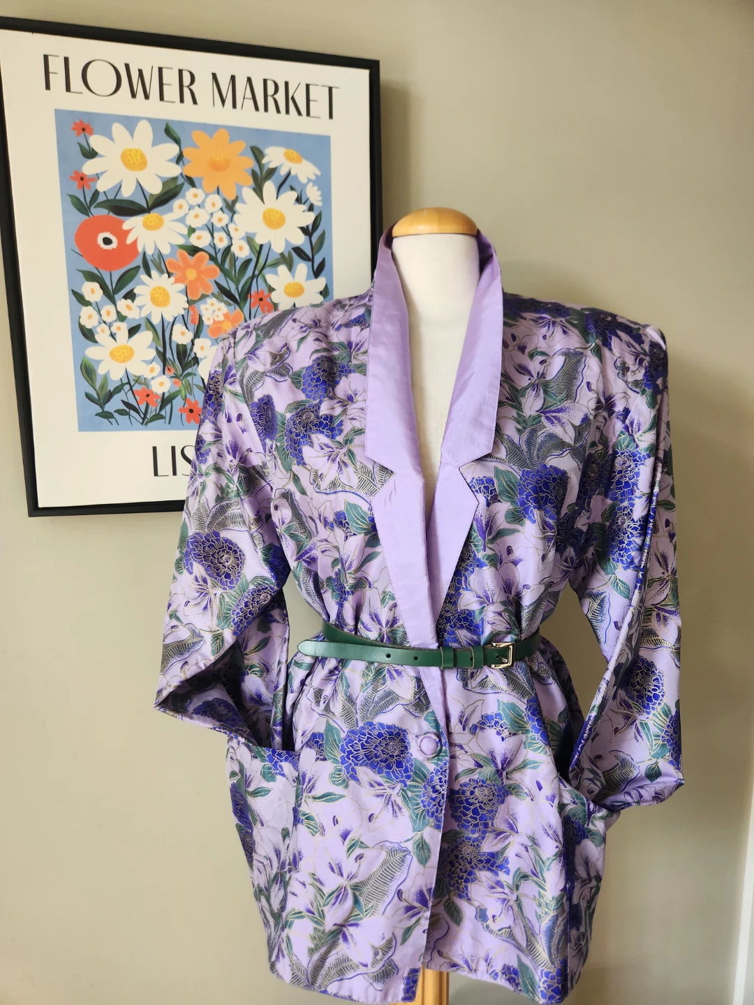REVERSABLE silk Floral Print Kimono Jacket