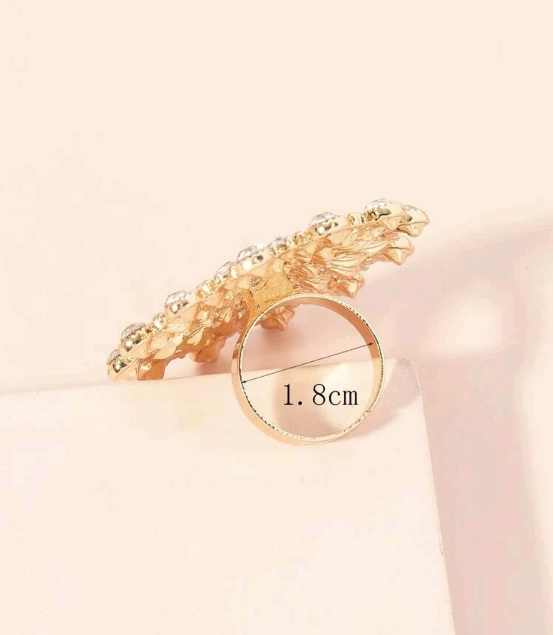 Pearl and Rhinestone Statement Ring - photo 2