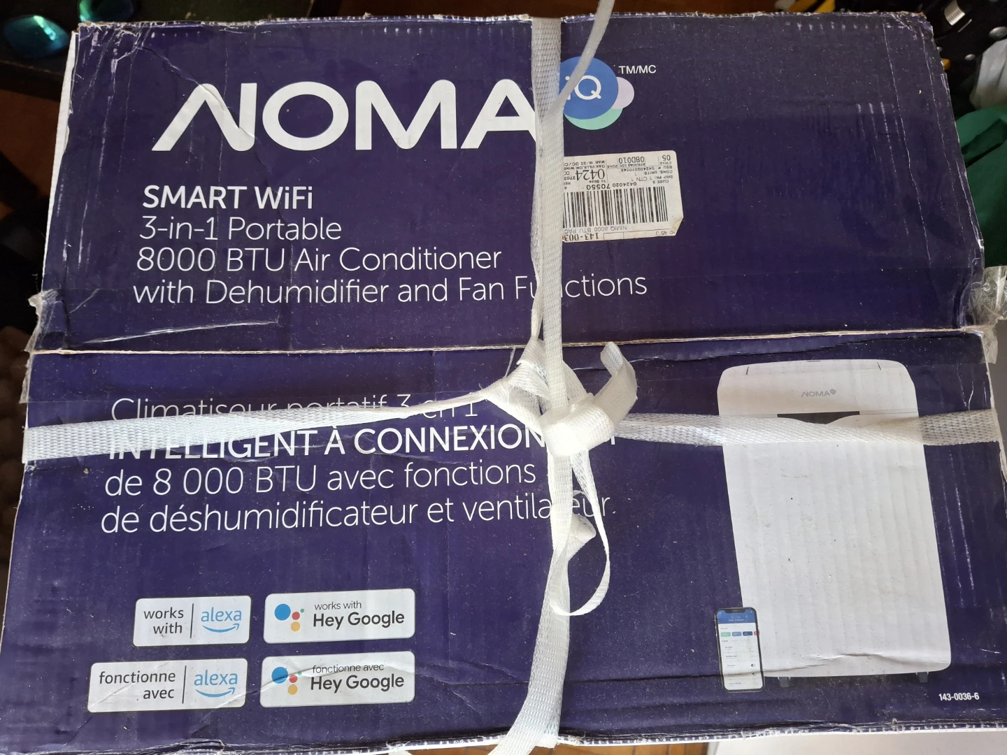 Noma Smart WiFi 3-in-1 Portable Air Conditioner 8000 BTU