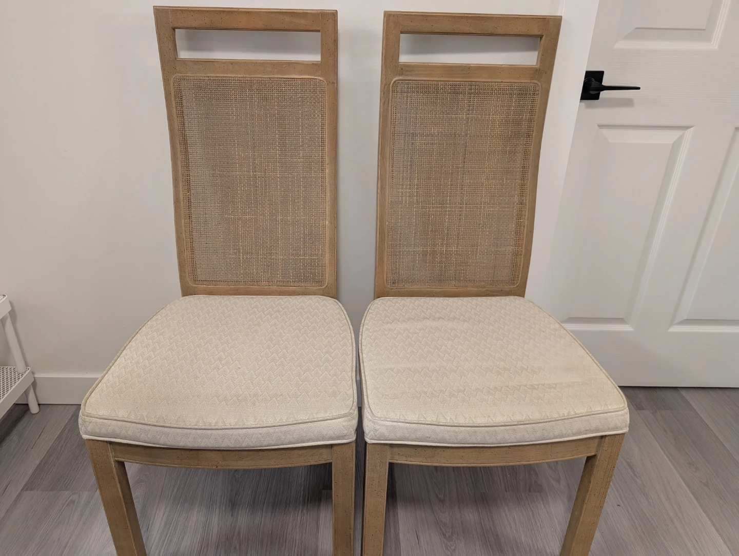 Set of six Cane Back Dining Chairs, from Paramount furniture.