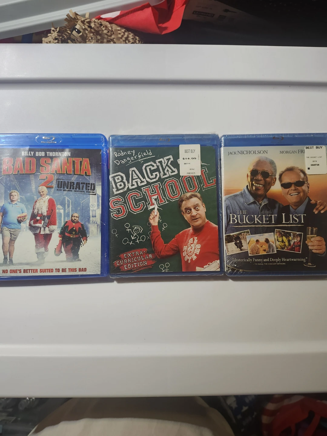 Bad Santa 2, Back School, and The Bucket List Blu-rays