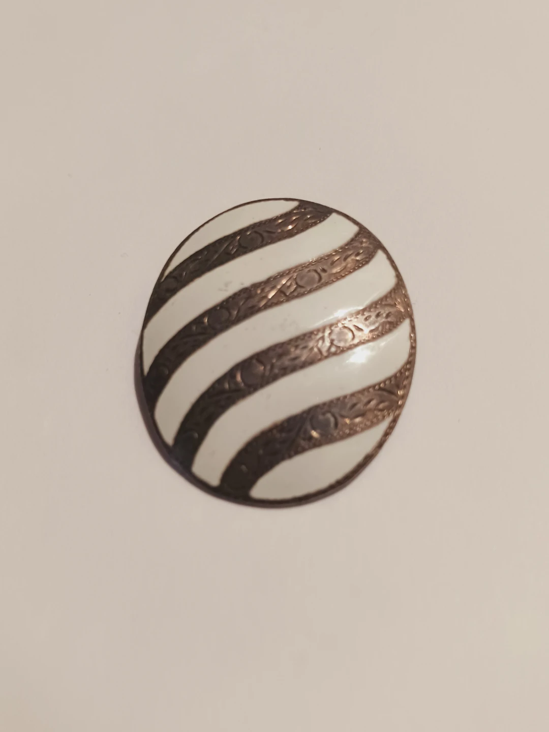 Siam Sterling Silver 925 Stamped  Enamel Brooch/ Pendant - photo 3