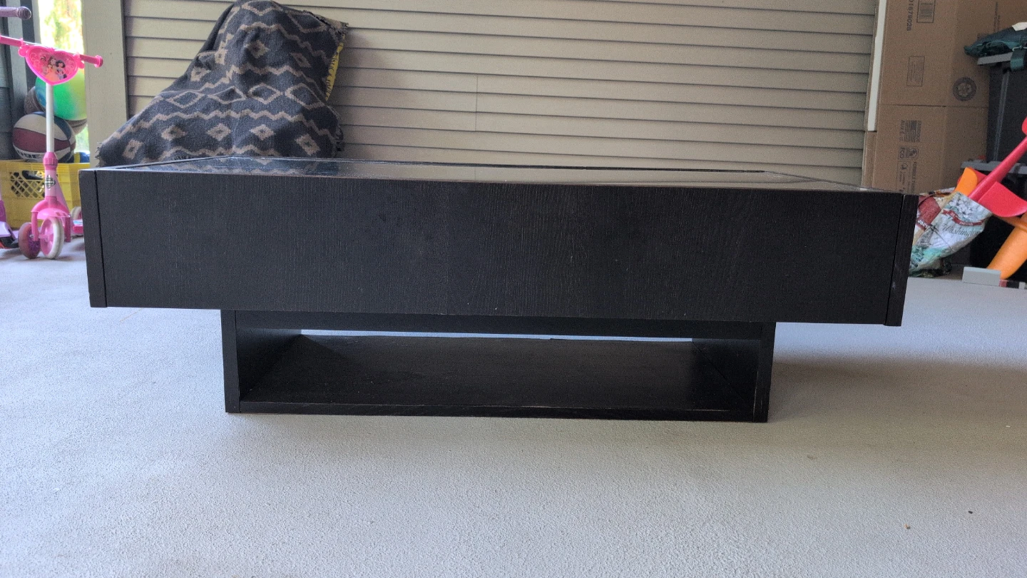 Black Coffee Table with Storage Drawers