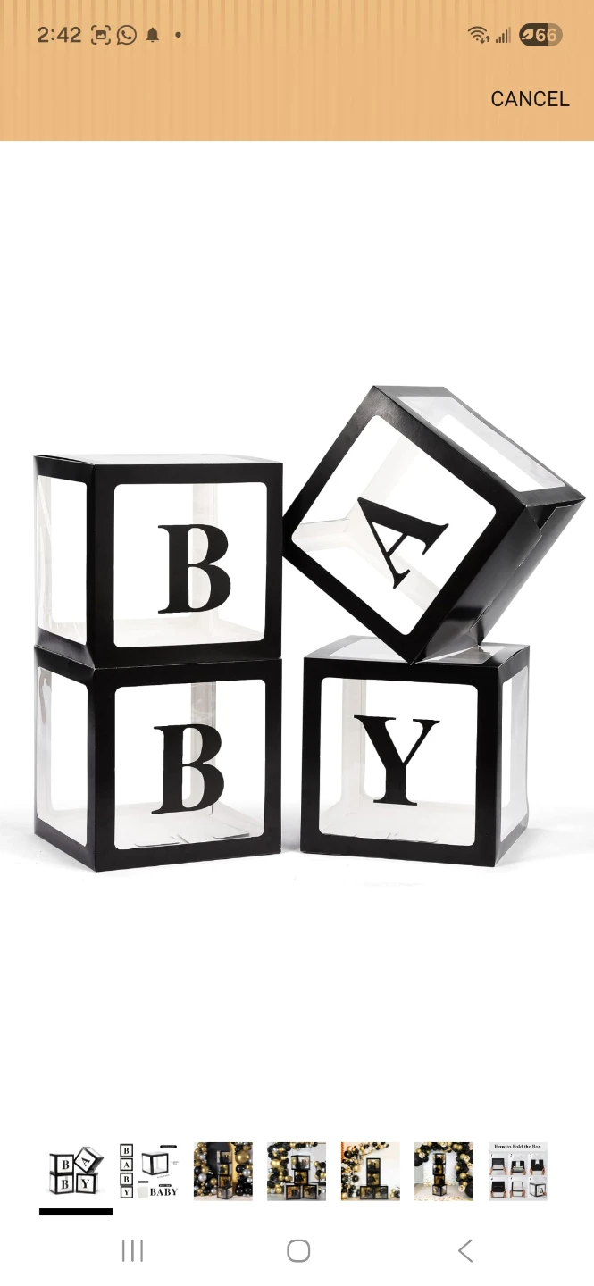 "BABY" Balloon Boxes for Party Decor + lights and balloons