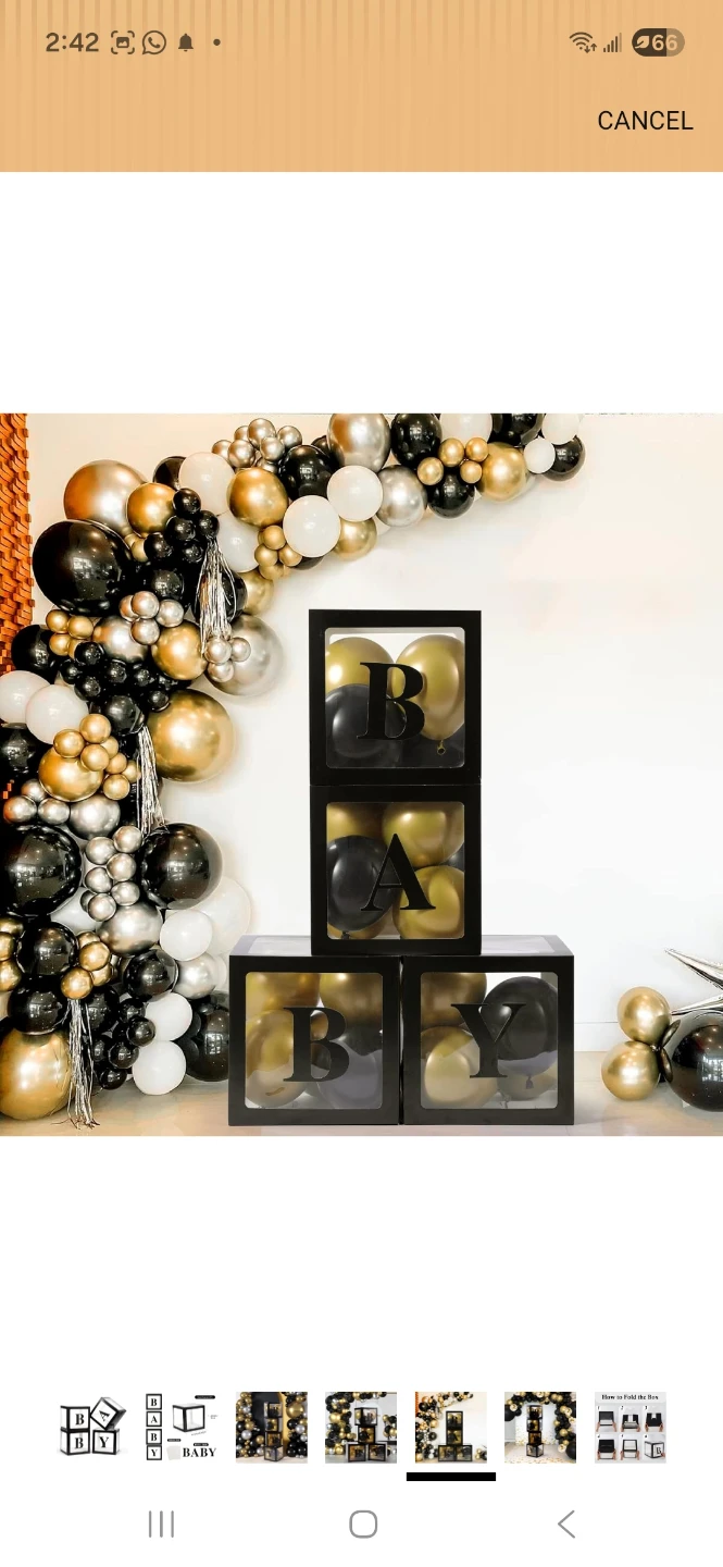"BABY" Balloon Boxes for Party Decor + lights and balloons - photo 3