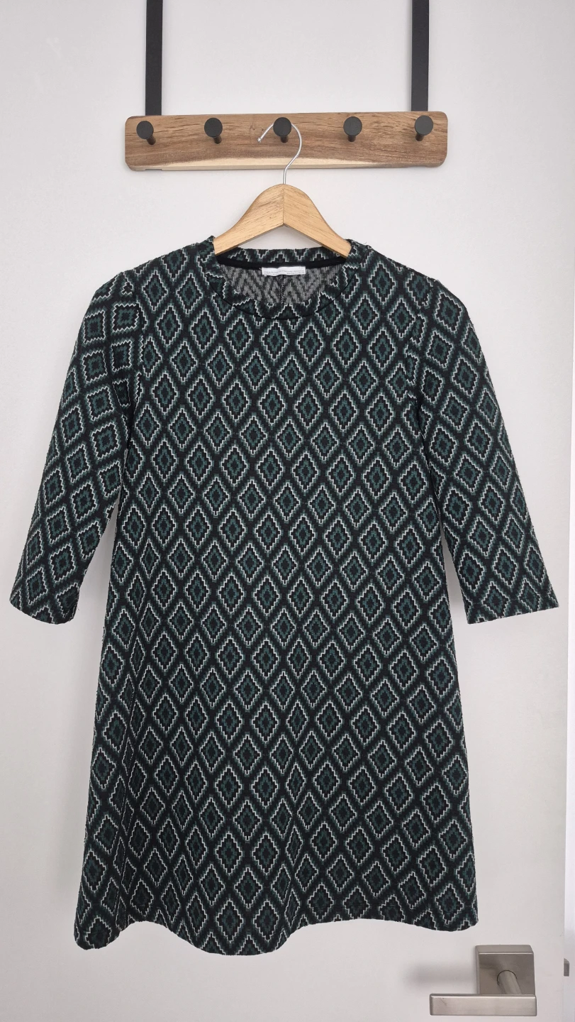 Women's Geometric Print 3/4 Sleeve Dress