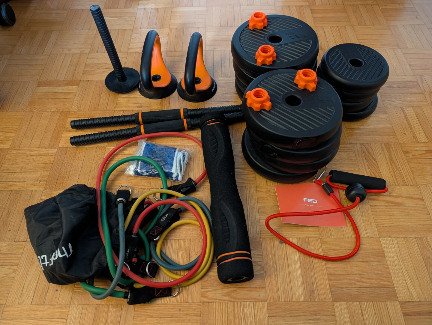 ⚡Ultimate Home Workout dumbbells, barbelI, kettlebell + Bonus!