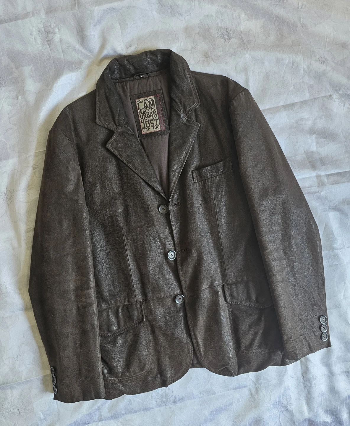 Angelo Litrico Leather-Look Blazer Jacket - Size L - photo 3