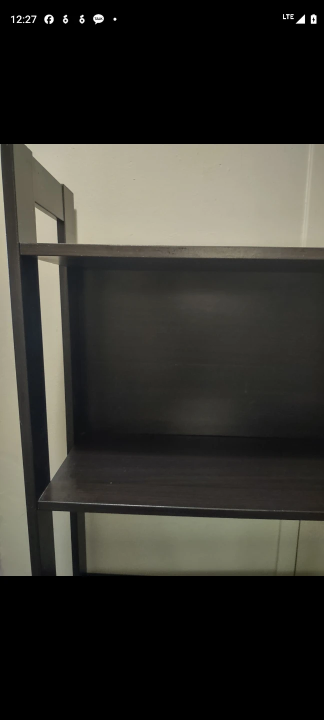 (moving)Dark Wood Ladder Shelf (books or shoes lacks) - photo 2