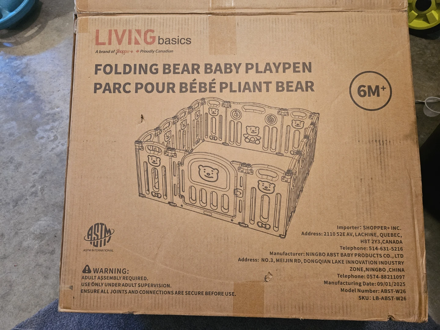 LIVING basics Folding Bear Baby Playpen - photo 2