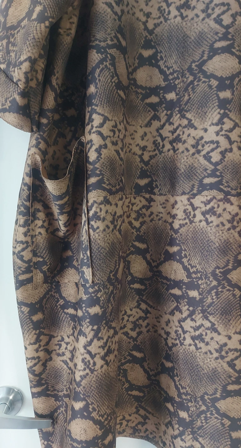 Brown & Grey Print Kimono Style LongDress - photo 2