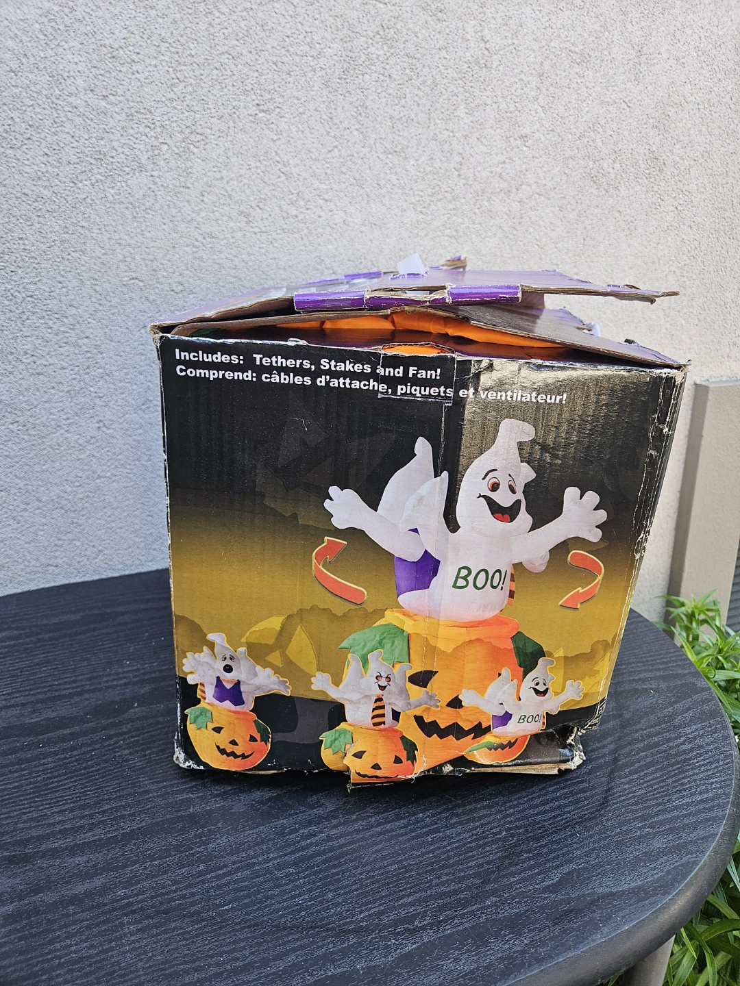 Animated Halloween Inflatable Ghost and Pumpkin - photo 5