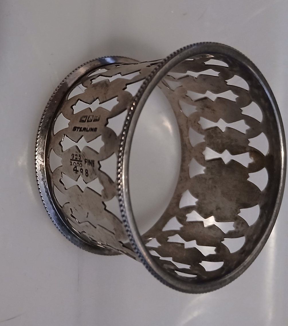 Set of 9 Silver Napkin Rings - photo 4