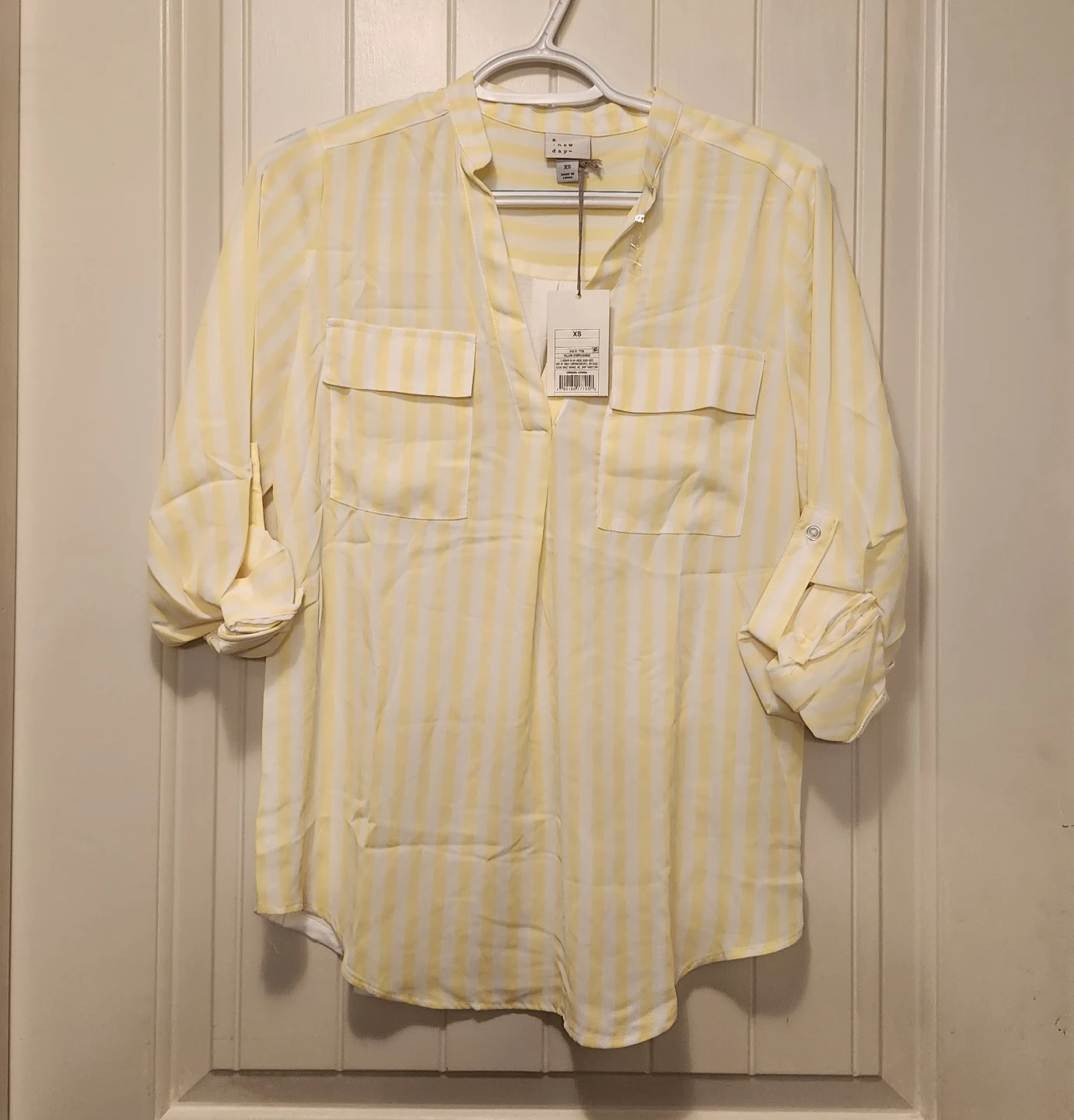 A New Day Yellow Striped Blouse