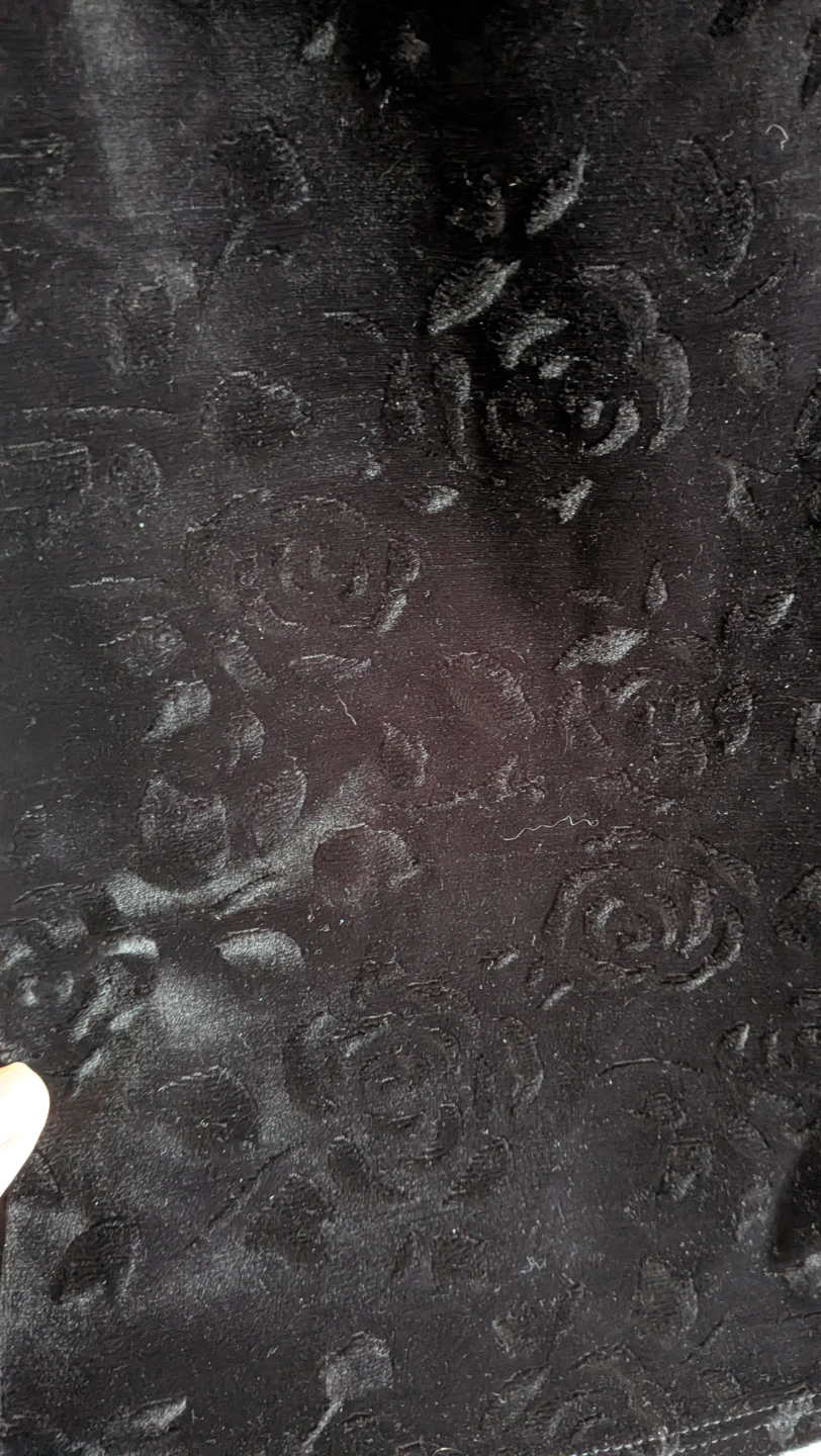 Vintage Maxi Skirt - Black velvet rose burnout - photo 3