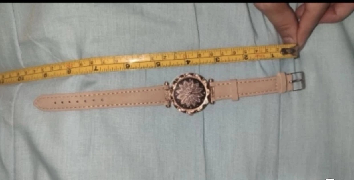 Women's Crystal Flower Dial Watch - Pink - photo 4