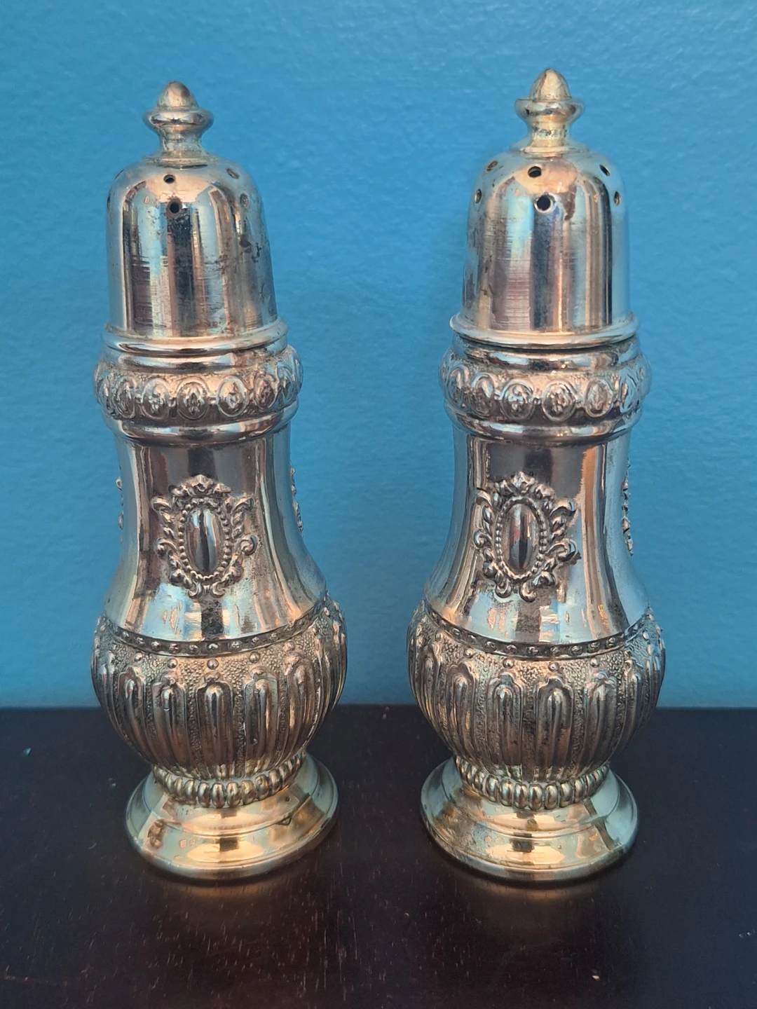 Vintage Silverplated Salt and Pepper Shakers