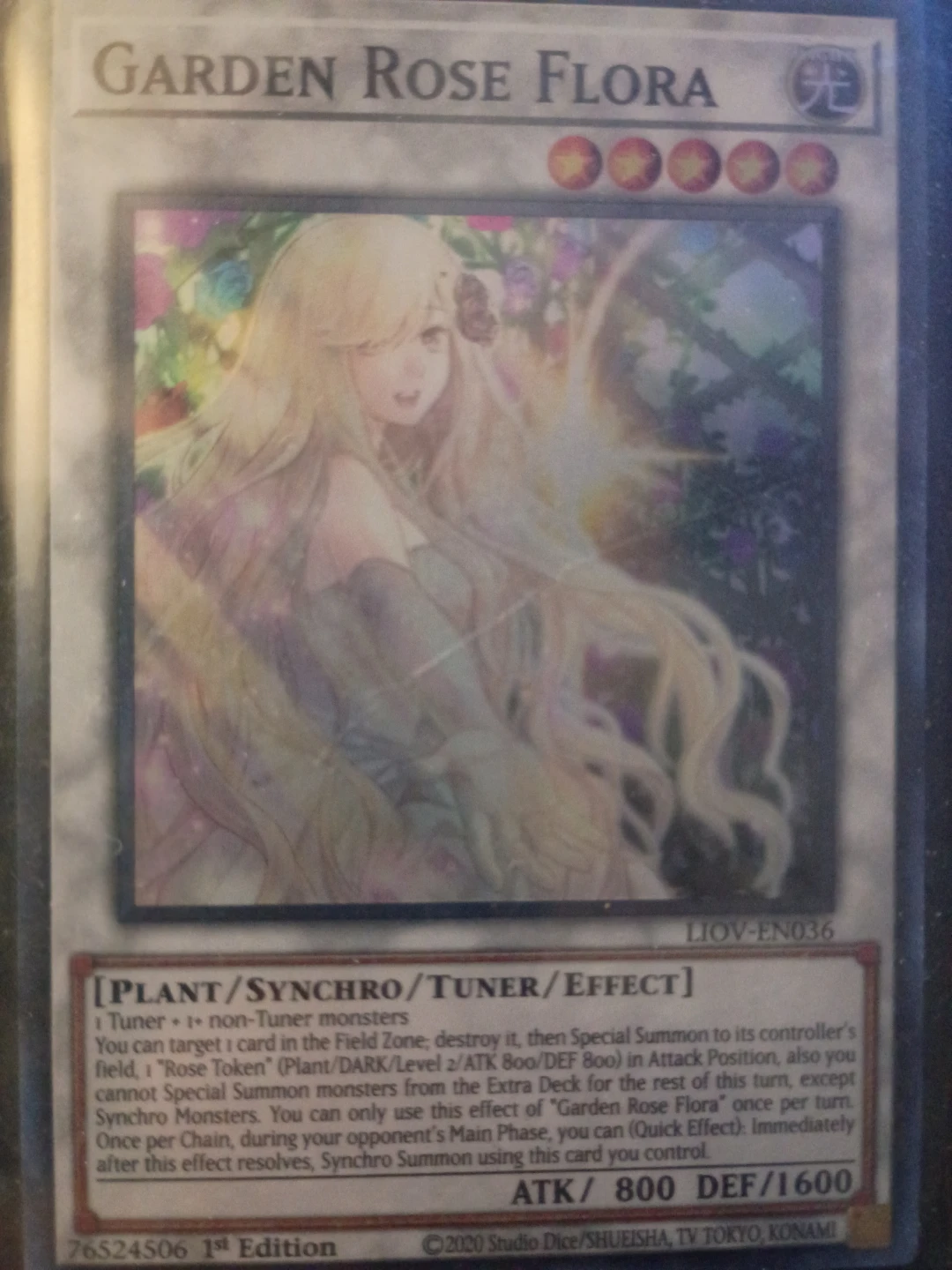 Yu-Gi-Oh! Garden Rose Flora LIOV-EN036 ⚽ Card