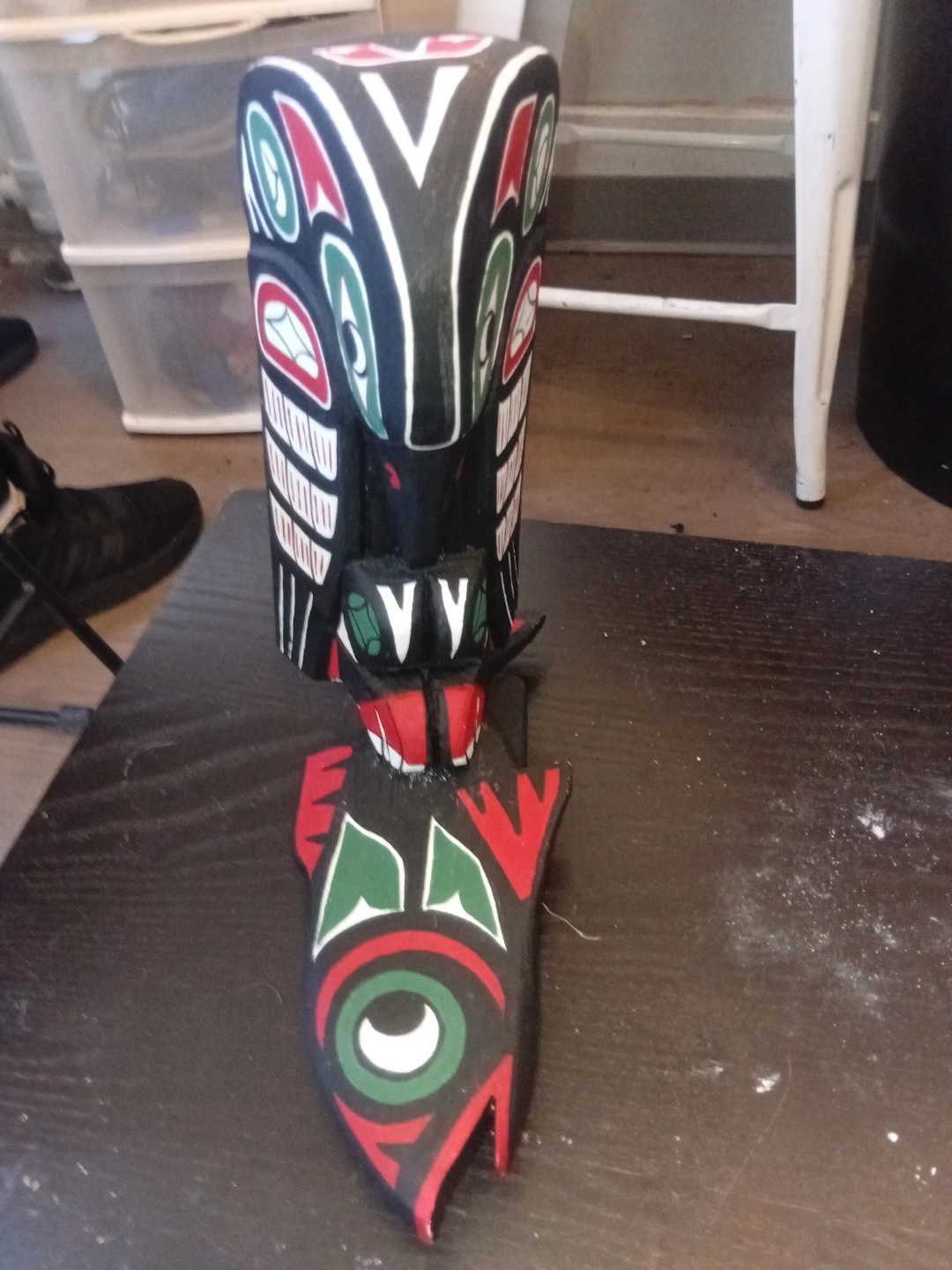 Carved Wooden Figurine - Bird and Fish - photo 3