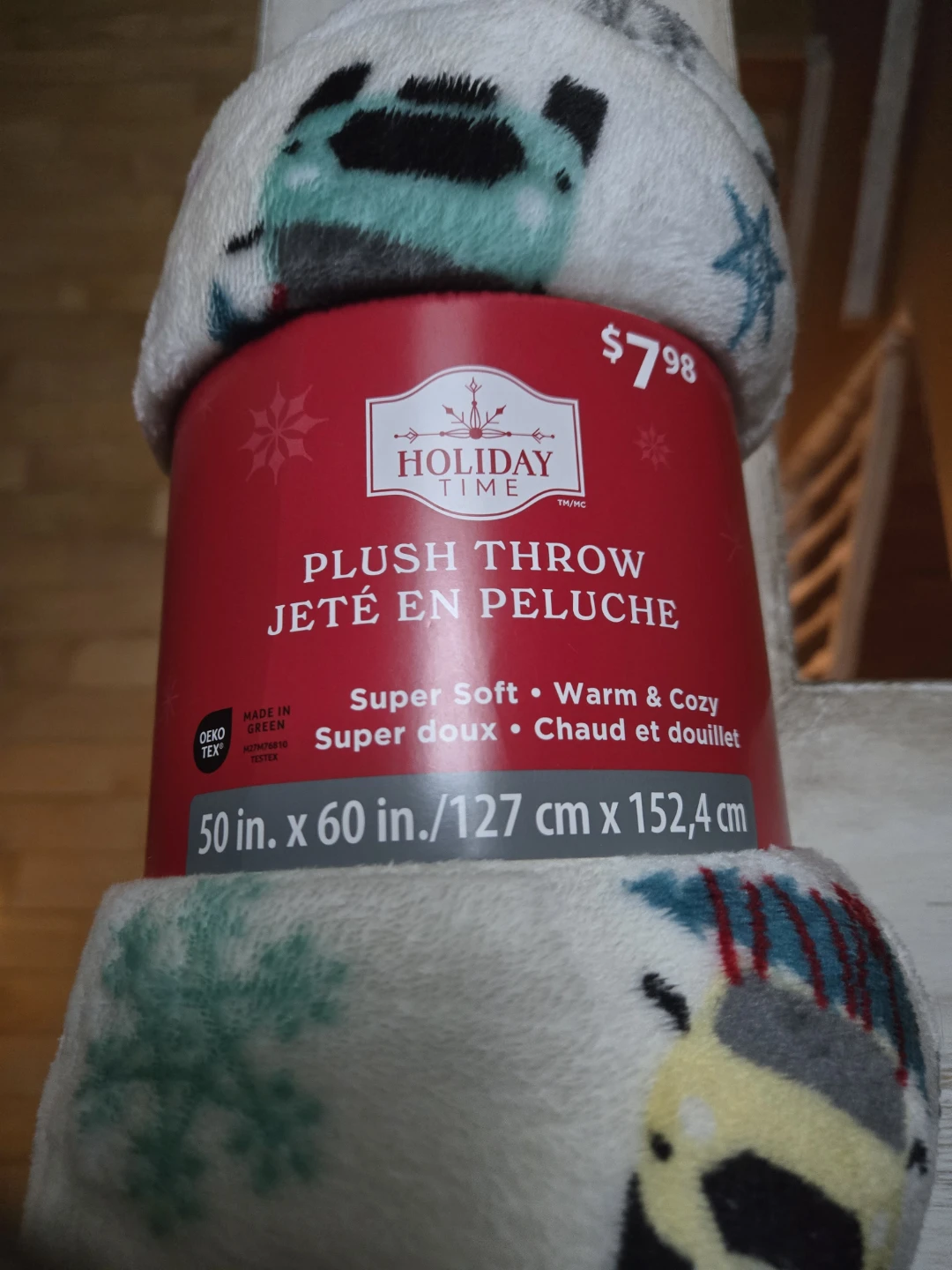 Holiday Time Plush Throw 50" x 60"