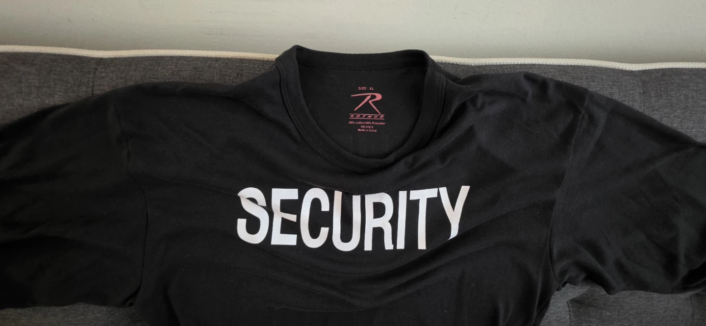 R ROTHCO SECURITY Long Sleeve T-Shirt XL