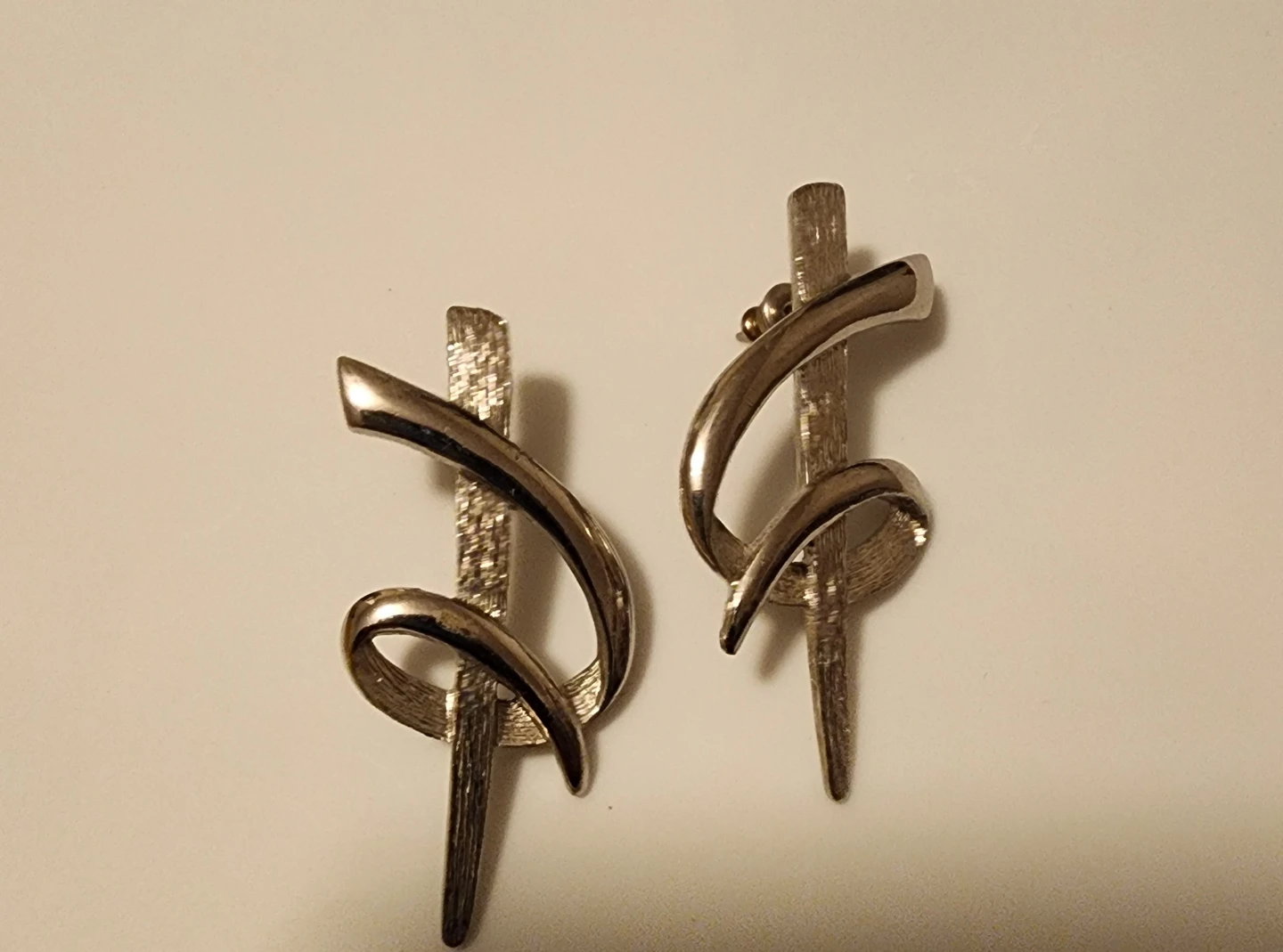 Monet Silver Tone Swirl Earrings - photo 2