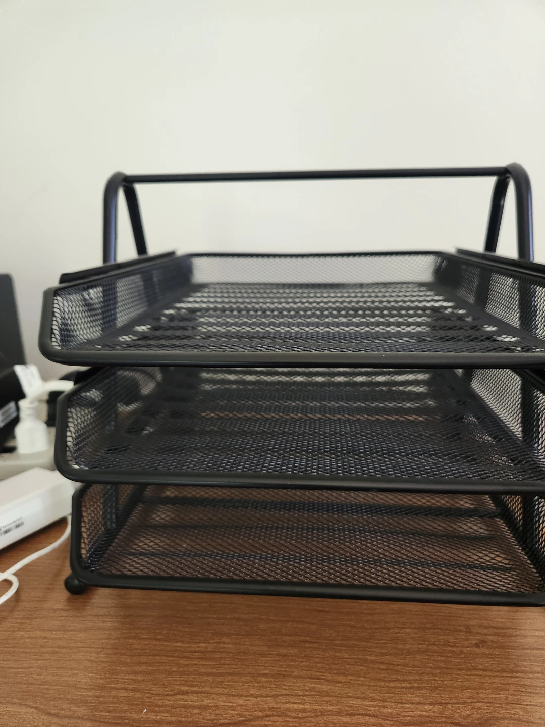 3 Tier Black Mesh Desk Organizer