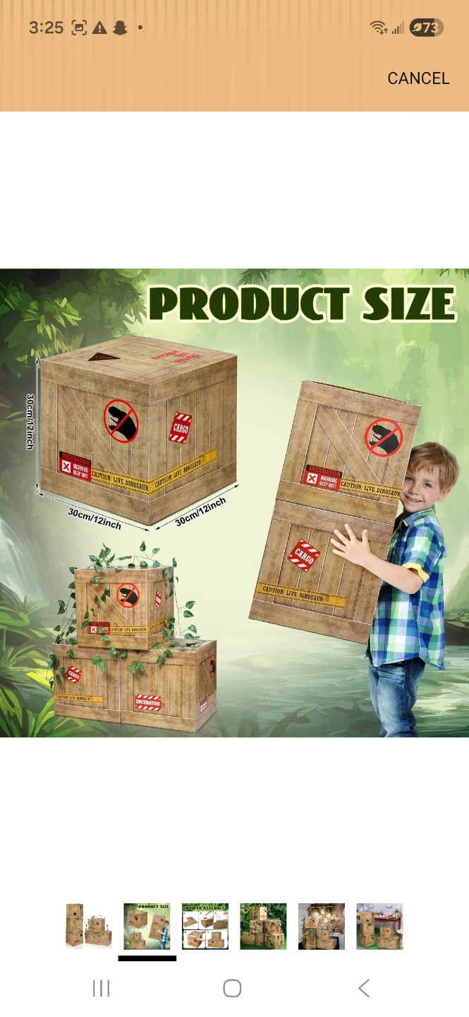 Cardboard Dinosaur Cargo Boxes set - photo 2