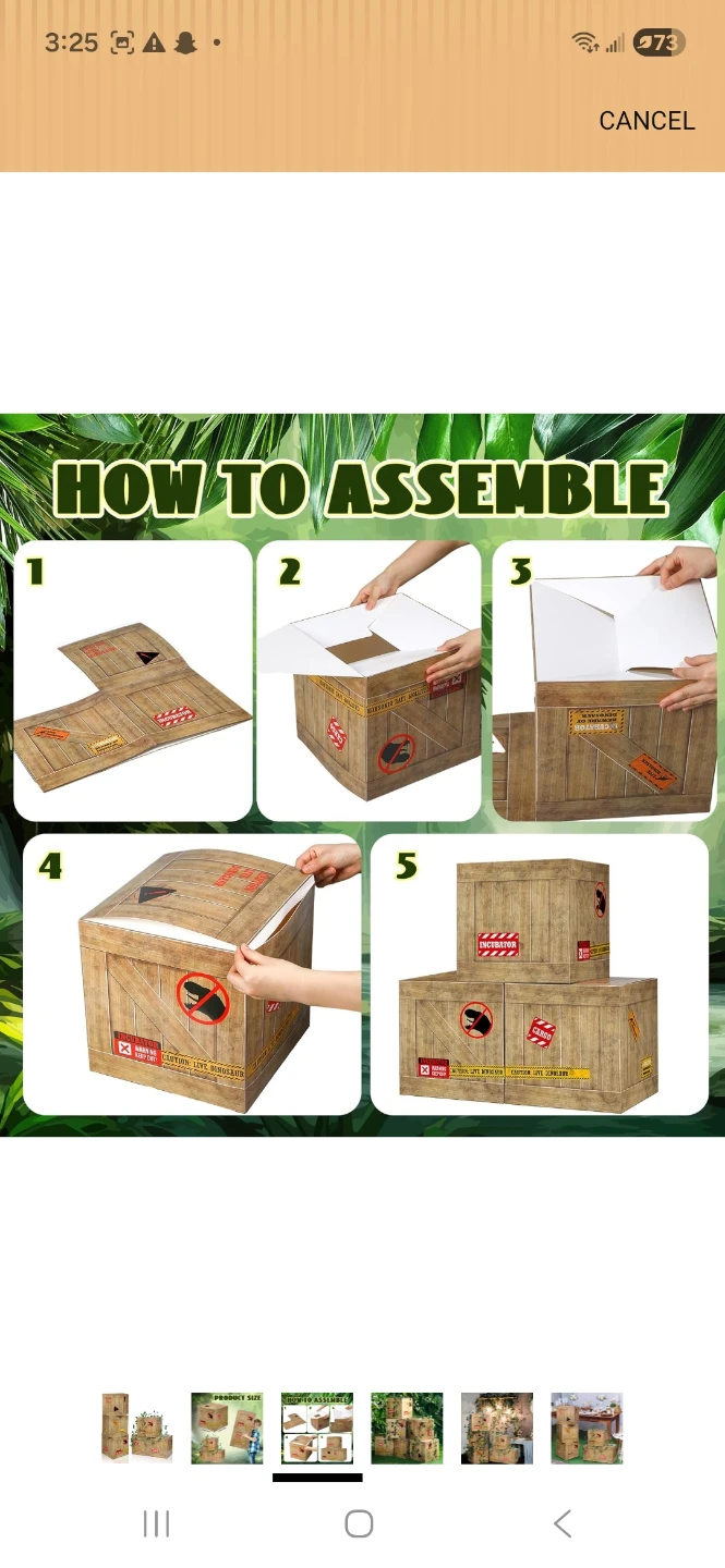Cardboard Dinosaur Cargo Boxes set - photo 3